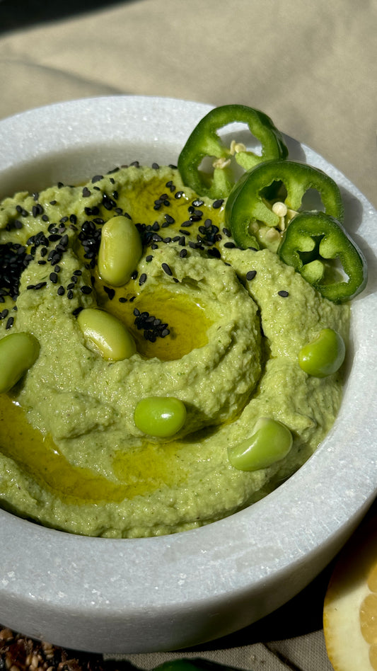 Spicy Edamame Dip with Irish Sea Moss